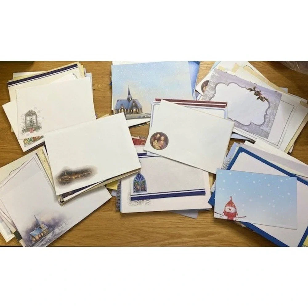 Lot of 140 Vtg Holiday Christmas Envelopes Ephemera Assorted Designs No Cards